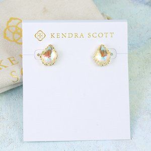 Kendra Scott Tessa Dichroic glass studs earrings Gold Plated